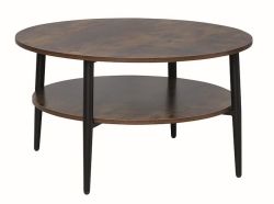Diivanilaud ELLA A rustikaalne pruun/must 80cm