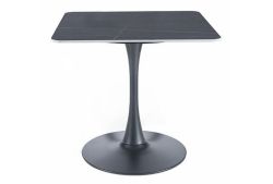 Обеденный стол ESPERO II черный мрамор/черный 80x80 cm