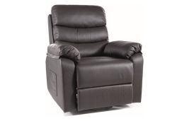 Кресло-recliner HEKTOR M (с функцией массажа) черная экокожа