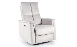 Кресло-recliner NEPTUN velvet светло-серый Bluvel 03 