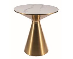 Кофейный столик ARIES белый мрамор/золотой