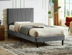 Кровать SAVANA velvet серый T192 90x200