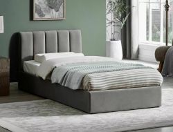 Кровать с ящиком для белья MONTREAL velvet T192 серый 90x200