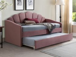 Кровать с дополнительным спальным местом BELLA velvet 90x200 розовый Bluvel 52