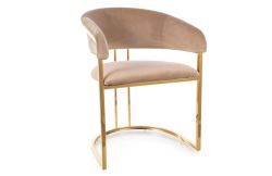 Стул TULIPE velvet Bluvel 28/золотой