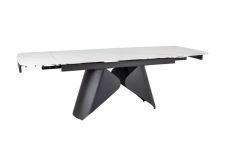 Раздвижной обеденный стол ARMANDO 160-240x90 cm белый/черный