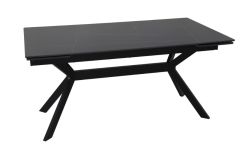 Pikendatav söögilaud IMPERIA 160-220x90 cm must marmor/must