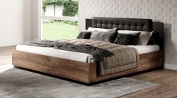 Voodi 160x200 SIGMA tamm flagstaff/must