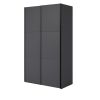 Liugustega riidekapp EASY 24WLNW54 120 cm must