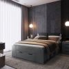 Кровать с ящиком GALAXY 140 24CBEA50 дуб карбон
