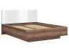 Кровать с подъемным механизмом 160x200 FORN дуб делано/белый глянец