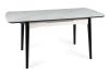 Раздвижной обеденный стол APOLLO белый/черный 120-160x80 cm
