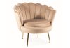 Кресло CAMELIA 1 velvet бежевый Bluvel 28/золотой