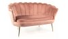 Диван CAMELLIA 2 velvet розовый Bluvel 52/золотой