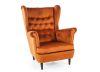 Tugitool HARRY velvet kaneelipunane Bluvel 4215/wenge