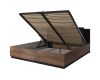 Кровать с подъемным механизмом 160x200 SIGMA дуб flagstaff/черный