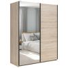 Liugustega riidekapp 153 cm TETRIX tamm sonoma/peegel
