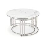 Комплект столиков 2 шт MERCURY 2 белый мраморÂ â€” Ð¸Ð·Ð¾Ð±Ñ€Ð°Ð¶ÐµÐ½Ð¸Ðµ 4