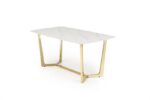 Обеденный стол CLEMENTE 160/90/76 cm белый мрамор/золотойÂ â€” Ð¸Ð·Ð¾Ð±Ñ€Ð°Ð¶ÐµÐ½Ð¸Ðµ 4