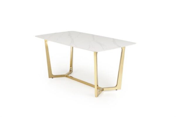 Обеденный стол CLEMENTE 160/90/76 cm белый мрамор/золотойÂ â€” Ð¸Ð·Ð¾Ð±Ñ€Ð°Ð¶ÐµÐ½Ð¸Ðµ 4