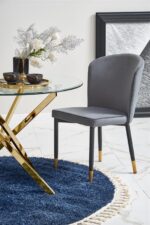 Круглый обеденный стол 100cm RAYMOND прозрачный/золотойÂ â€” Ð¸Ð·Ð¾Ð±Ñ€Ð°Ð¶ÐµÐ½Ð¸Ðµ 8