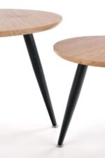 Комплект журнальных столов MENTONA 2 дуб/черныйÂ â€” Ð¸Ð·Ð¾Ð±Ñ€Ð°Ð¶ÐµÐ½Ð¸Ðµ 4