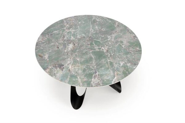 Круглый обеденный стол GIOVANI зеленый мрамор/черный 135cmÂ â€” Ð¸Ð·Ð¾Ð±Ñ€Ð°Ð¶ÐµÐ½Ð¸Ðµ 3