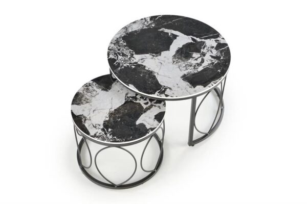 Комплект журнальных столов ALEXANDRA 2шт. черный мраморÂ â€” Ð¸Ð·Ð¾Ð±Ñ€Ð°Ð¶ÐµÐ½Ð¸Ðµ 3