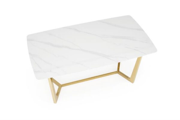 Обеденный стол CLEMENTE 160/90/76 cm белый мрамор/золотойÂ â€” Ð¸Ð·Ð¾Ð±Ñ€Ð°Ð¶ÐµÐ½Ð¸Ðµ 5