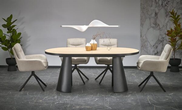 Раскладной обеденный стол GIACOMO 180-240/100/76 cm натуральный/черныйÂ â€” Ð¸Ð·Ð¾Ð±Ñ€Ð°Ð¶ÐµÐ½Ð¸Ðµ 8