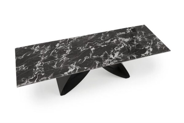 Раскладной обеденный стол HILARIO 180-260/90/75 cm черный мраморÂ â€” Ð¸Ð·Ð¾Ð±Ñ€Ð°Ð¶ÐµÐ½Ð¸Ðµ 4