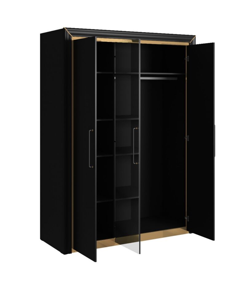 Шкаф  с зеркалом ARNO 24W0LF19 черный 155 cmÂ â€” Ð¸Ð·Ð¾Ð±Ñ€Ð°Ð¶ÐµÐ½Ð¸Ðµ 3