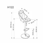 Барный стул H-122 бежевыйÂ â€” Ð¸Ð·Ð¾Ð±Ñ€Ð°Ð¶ÐµÐ½Ð¸Ðµ 8