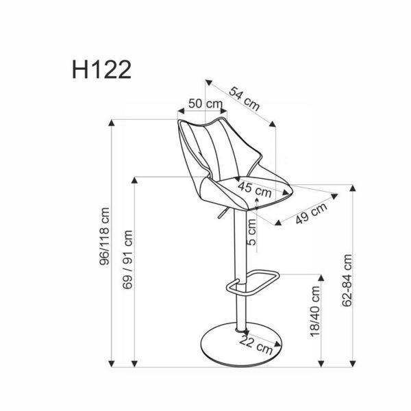 Барный стул H-122 бежевыйÂ â€” Ð¸Ð·Ð¾Ð±Ñ€Ð°Ð¶ÐµÐ½Ð¸Ðµ 8