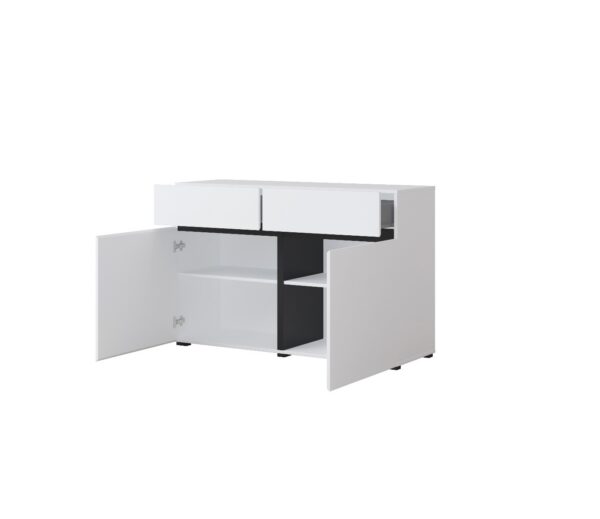 Kummut CROSS 249WMY45 valge/must 119 cm - Image 6