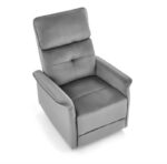 Кресло recliner SEMIR velvet серыйÂ â€” Ð¸Ð·Ð¾Ð±Ñ€Ð°Ð¶ÐµÐ½Ð¸Ðµ 3