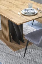 Раскладной обеденный стол FABIANO дуб вотан/черный 130-175/85/76 cmÂ â€” Ð¸Ð·Ð¾Ð±Ñ€Ð°Ð¶ÐµÐ½Ð¸Ðµ 5