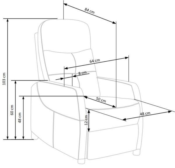 Кресло FELIPE 2 recliner velvet бежевый Bluvel 28Â â€” Ð¸Ð·Ð¾Ð±Ñ€Ð°Ð¶ÐµÐ½Ð¸Ðµ 6