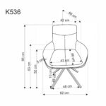 Стул с функцией вращения K-536 серыйÂ â€” Ð¸Ð·Ð¾Ð±Ñ€Ð°Ð¶ÐµÐ½Ð¸Ðµ 8