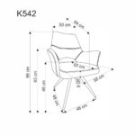 Стул с функцией вращения K-542 серыйÂ â€” Ð¸Ð·Ð¾Ð±Ñ€Ð°Ð¶ÐµÐ½Ð¸Ðµ 7
