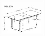 Раздвижной обеденный стол NELSON 160-200/90/76 cm белый лакÂ â€” Ð¸Ð·Ð¾Ð±Ñ€Ð°Ð¶ÐµÐ½Ð¸Ðµ 4