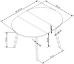 Раскладной обеденный стол RUBEN 102-142 cm кашемир/натуральныйÂ â€” Ð¸Ð·Ð¾Ð±Ñ€Ð°Ð¶ÐµÐ½Ð¸Ðµ 3