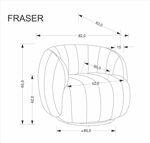 Кресло FRASER кремовыйÂ â€” Ð¸Ð·Ð¾Ð±Ñ€Ð°Ð¶ÐµÐ½Ð¸Ðµ 3