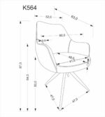 Стул с функцией вращения K-564 бежевыйÂ â€” Ð¸Ð·Ð¾Ð±Ñ€Ð°Ð¶ÐµÐ½Ð¸Ðµ 7