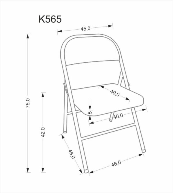 Складной стул K-565 белыйÂ â€” Ð¸Ð·Ð¾Ð±Ñ€Ð°Ð¶ÐµÐ½Ð¸Ðµ 6