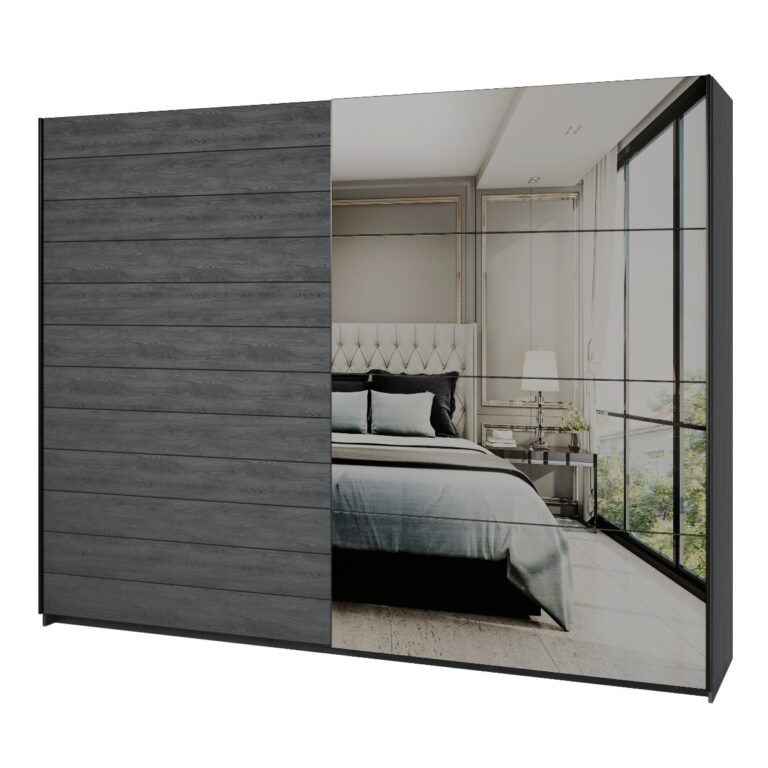 Liugustega riidekapp 270cm GALAXY 24CBEA69 tamm carbon - Image 3