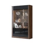 Vitriinkapp KASAI 24RWMI12 pähkel columbia/must läige 129 cm - Image 3