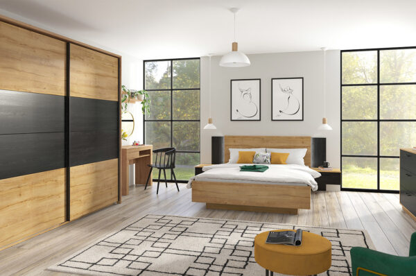 Комод MAIO KOM1D3S 160 cm дуб waterford/черный дубÂ â€” Ð¸Ð·Ð¾Ð±Ñ€Ð°Ð¶ÐµÐ½Ð¸Ðµ 4