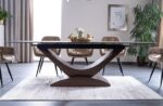 Раздвижной обеденный стол DOLCE ceramic серый мрамор/орех 180-240x95 cmÂ â€” Ð¸Ð·Ð¾Ð±Ñ€Ð°Ð¶ÐµÐ½Ð¸Ðµ 4