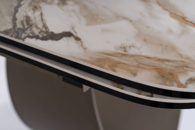 Раскладной обеденный стол INFINITY ceramic amber bianco/коричневый 160-240x95 cmÂ â€” Ð¸Ð·Ð¾Ð±Ñ€Ð°Ð¶ÐµÐ½Ð¸Ðµ 5
